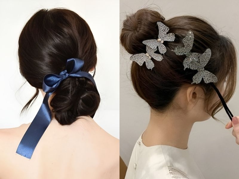 TOP 15+ cách búi tóc đẹp thanh lịch, dễ làm cho nàng hiện đại Búi tóc đẹp đơn giản cho bạn thoải mái vận động (Nguồn: anastasiia, wizardry)